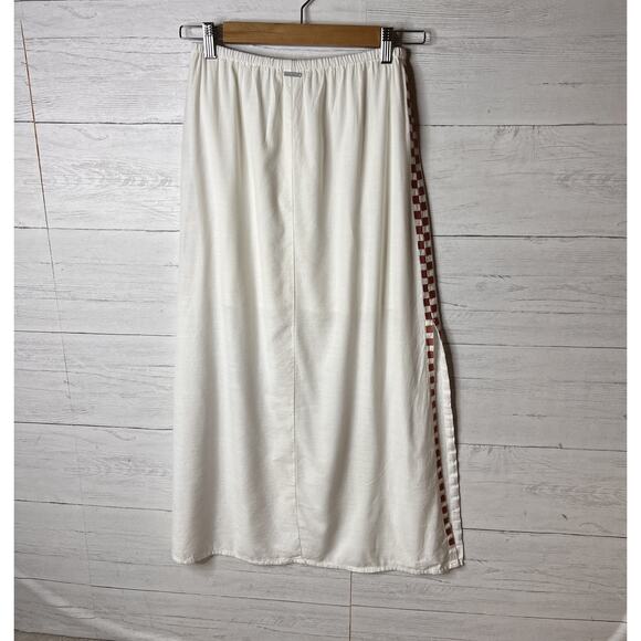 Billabong Skirt Womens SZ Small Secret Cove Midi in Salt Crystal Checkered Sides - Picture 13 of 16